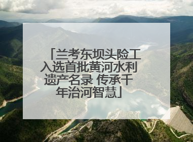 兰考东坝头险工入选首批黄河水利遗产名录 传承千年治河智慧
