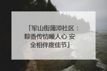 军山街蒲潭社区：粽香传情暖人心 安全相伴度佳节