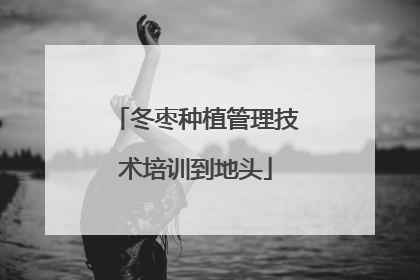 冬枣种植管理技术培训到地头