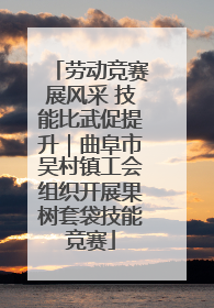 劳动竞赛展风采 技能比武促提升｜曲阜市吴村镇工会组织开展果树套袋技能竞赛