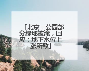 北京一公园部分绿地被淹，回应：地下水位上涨所致