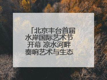 北京丰台首届水岸国际艺术节开幕 凉水河畔奏响艺术与生态 “交响曲”