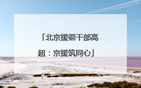 北京援疆干部高超：京援筑同心