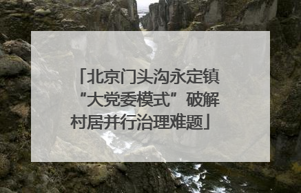 北京门头沟永定镇“大党委模式”破解村居并行治理难题