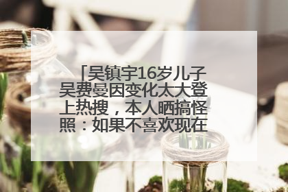 吴镇宇16岁儿子吴费曼因变化太大登上热搜，本人晒搞怪照：如果不喜欢现在的我可以离开
