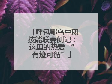 呼包鄂乌中职技能联赛侧记：这里的热爱 “有迹可循”