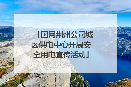 国网荆州公司城区供电中心开展安全用电宣传活动