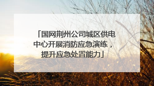 国网荆州公司城区供电中心开展消防应急演练，提升应急处置能力