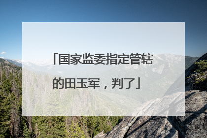 国家监委指定管辖的田玉军，判了