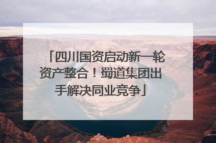 四川国资启动新一轮资产整合！蜀道集团出手解决同业竞争