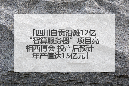 四川自贡沿滩12亿“智算服务器”项目亮相西博会 投产后预计年产值达15亿元