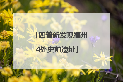 四普新发现福州4处史前遗址