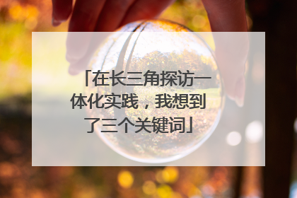 在长三角探访一体化实践，我想到了三个关键词