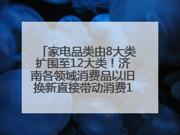 家电品类由8大类扩围至12大类！济南各领域消费品以旧换新直接带动消费157.2亿元