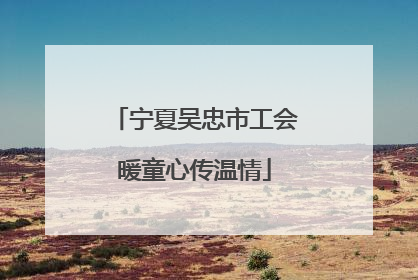 宁夏吴忠市工会暖童心传温情