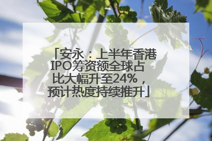 安永：上半年香港IPO筹资额全球占比大幅升至24%，预计热度持续推升