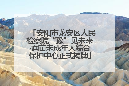 安阳市龙安区人民检察院“豫”见未来·润苗未成年人综合保护中心正式揭牌