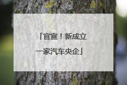 官宣！新成立一家汽车央企