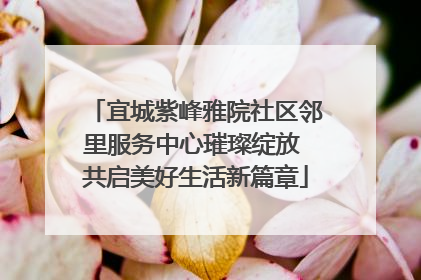宜城紫峰雅院社区邻里服务中心璀璨绽放 共启美好生活新篇章