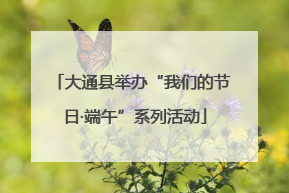 大通县举办“我们的节日·端午”系列活动