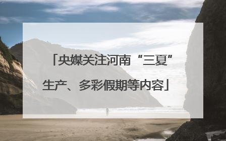 央媒关注河南“三夏”生产、多彩假期等内容