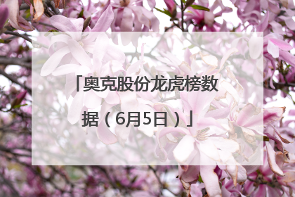 奥克股份龙虎榜数据（6月5日）