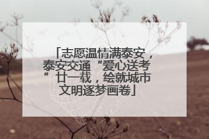 志愿温情满泰安，泰安交通“爱心送考”廿一载，绘就城市文明逐梦画卷