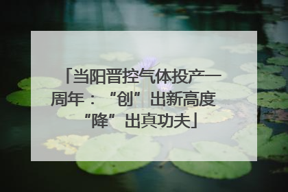 当阳晋控气体投产一周年：“创”出新高度 “降”出真功夫
