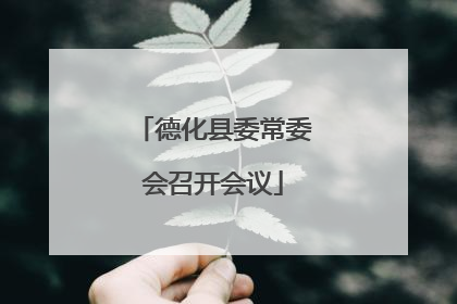 德化县委常委会召开会议