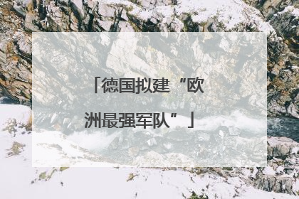 德国拟建“欧洲最强军队”
