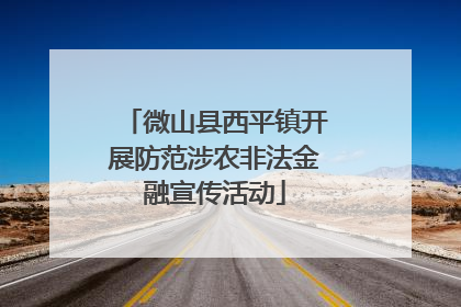 微山县西平镇开展防范涉农非法金融宣传活动