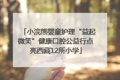 小浣熊婴童护理“益起微笑”健康口腔公益行点亮西藏12所小学