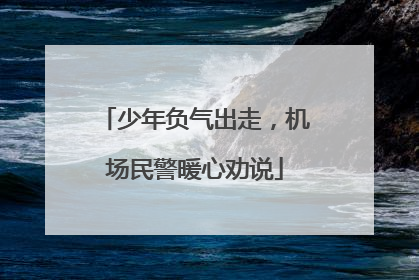 少年负气出走，机场民警暖心劝说