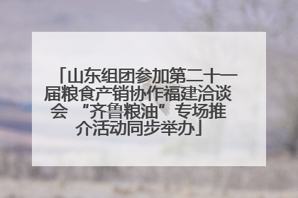 山东组团参加第二十一届粮食产销协作福建洽谈会 “齐鲁粮油”专场推介活动同步举办