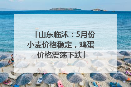 山东临沭：5月份小麦价格稳定，鸡蛋价格震荡下跌