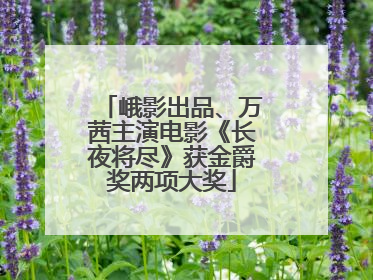 峨影出品、万茜主演电影《长夜将尽》获金爵奖两项大奖