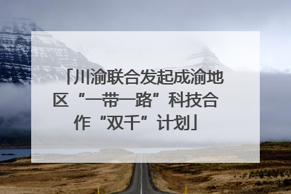 川渝联合发起成渝地区“一带一路”科技合作“双千”计划
