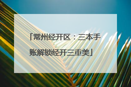 常州经开区：三本手账解锁经开三重美