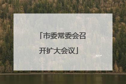 市委常委会召开扩大会议