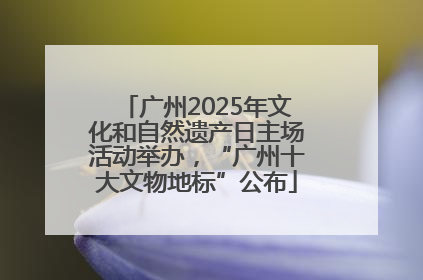 广州2025年文化和自然遗产日主场活动举办，“广州十大文物地标”公布