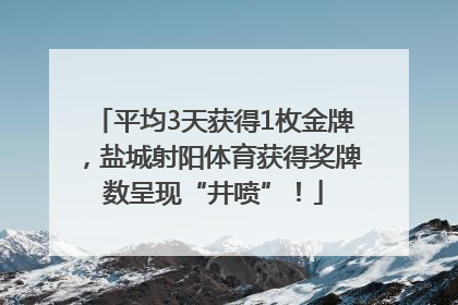 平均3天获得1枚金牌，盐城射阳体育获得奖牌数呈现“井喷”！