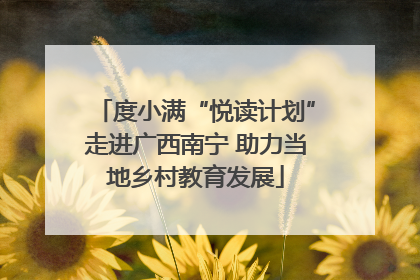 度小满“悦读计划”走进广西南宁 助力当地乡村教育发展