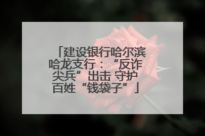 建设银行哈尔滨哈龙支行：“反诈尖兵”出击 守护百姓“钱袋子”