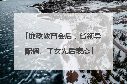 廉政教育会后，省领导配偶、子女先后表态