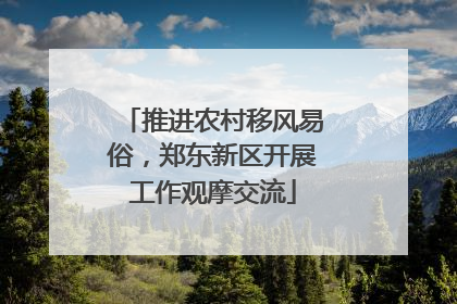 推进农村移风易俗，郑东新区开展工作观摩交流