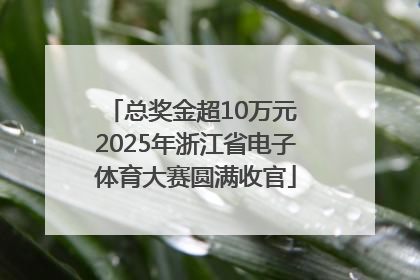 总奖金超10万元 2025年浙江省电子体育大赛圆满收官