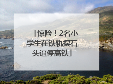 惊险！2名小学生在铁轨摆石头逼停高铁