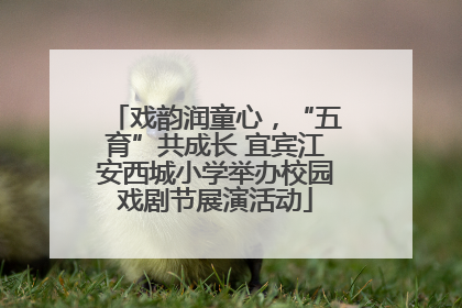 戏韵润童心，“五育”共成长 宜宾江安西城小学举办校园戏剧节展演活动