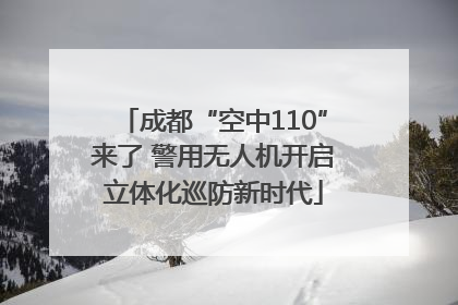 成都“空中110”来了 警用无人机开启立体化巡防新时代