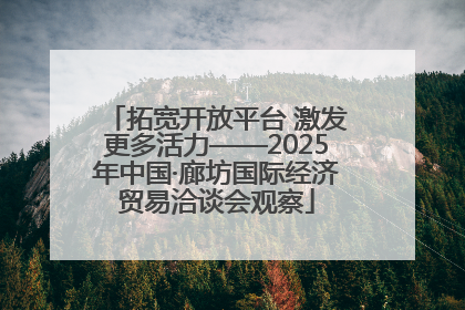 拓宽开放平台 激发更多活力——2025年中国·廊坊国际经济贸易洽谈会观察